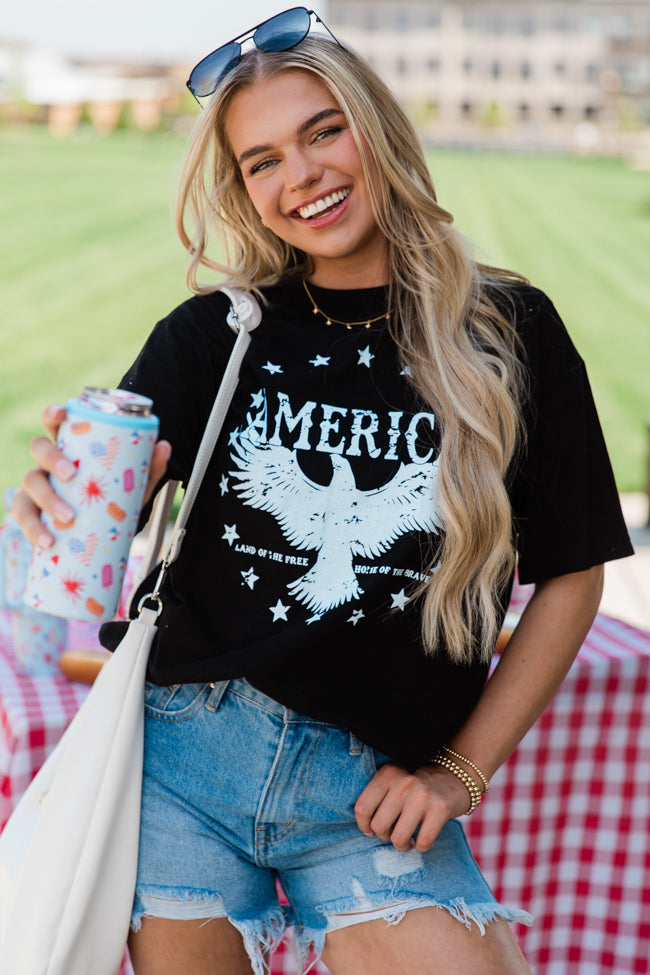 American Eagle Black Graphic Tee