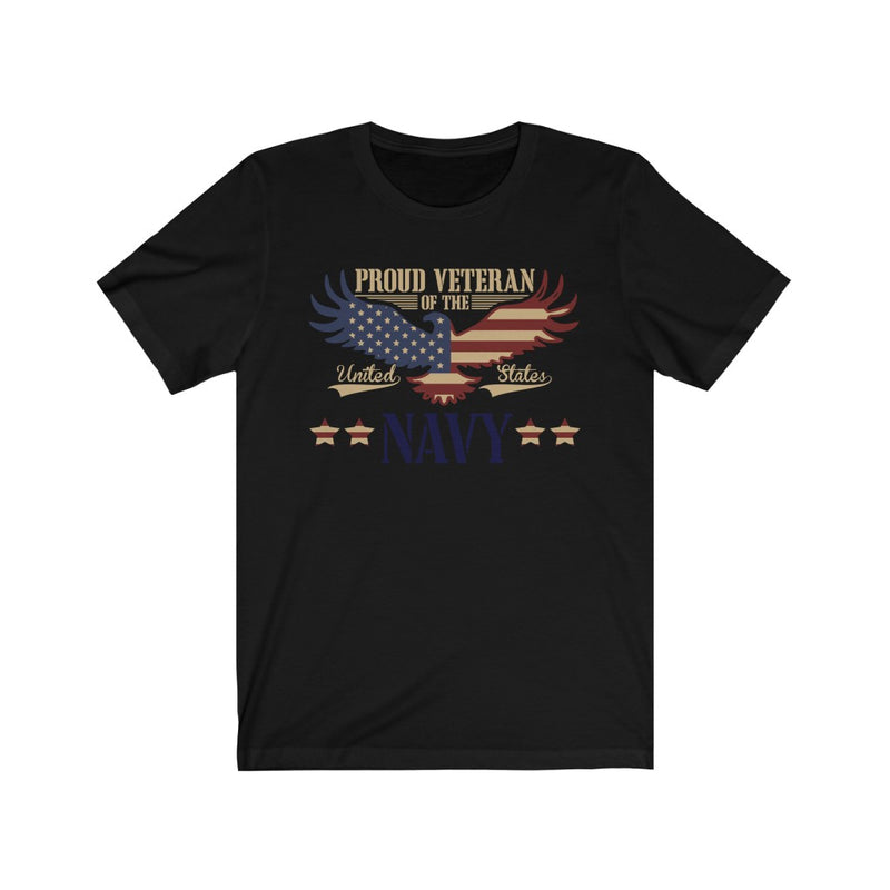 US Veteran Proud Navy Gold American Eagle T-Shirt