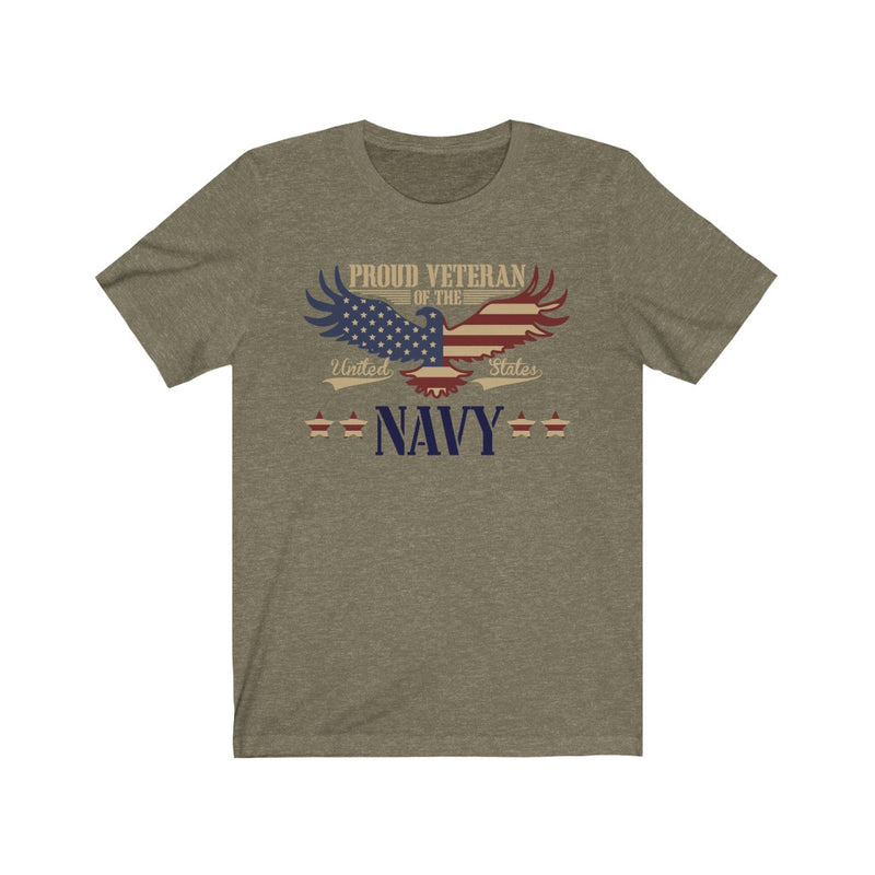 US Veteran Proud Navy Gold American Eagle T-Shirt