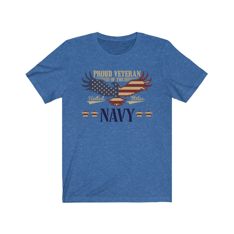US Veteran Proud Navy Gold American Eagle T-Shirt