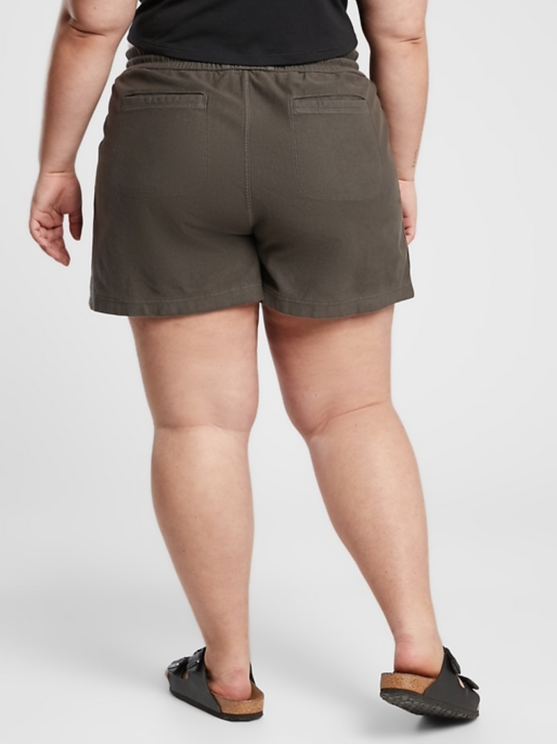 Athleta Cypress Green Elastic Waist Stretchy Farallon Shorts