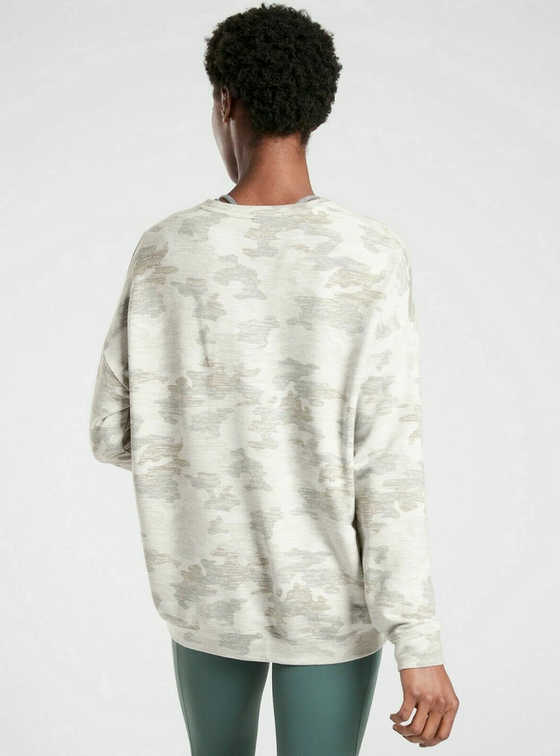 Athleta Camo Pure Luxe Printed Sweatshirt