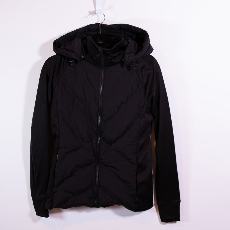 NEW Athleta Inlet Lightweight Quilted Full Zip Athletic Work Out Jacket Black S