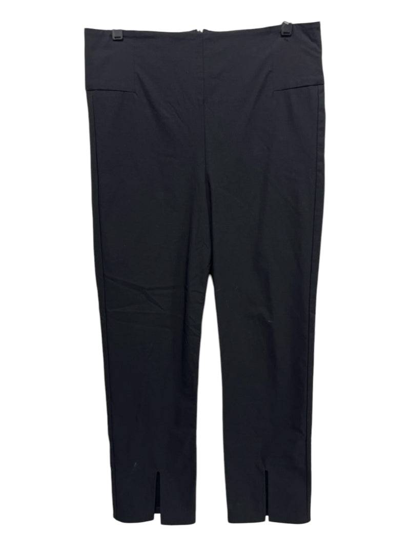 Athleta Size 12 Black Nylon Blend Elastic Waist Back Zip Panelled Pants