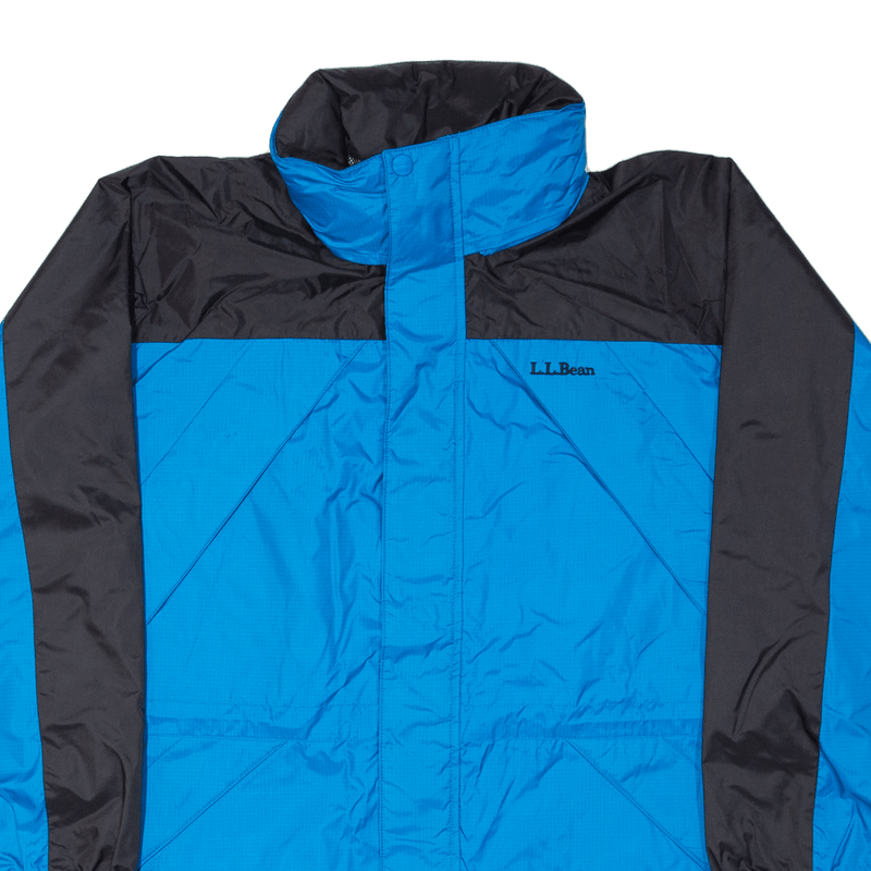 LL BEAN Boys Shell Jacket Blue Hooded L