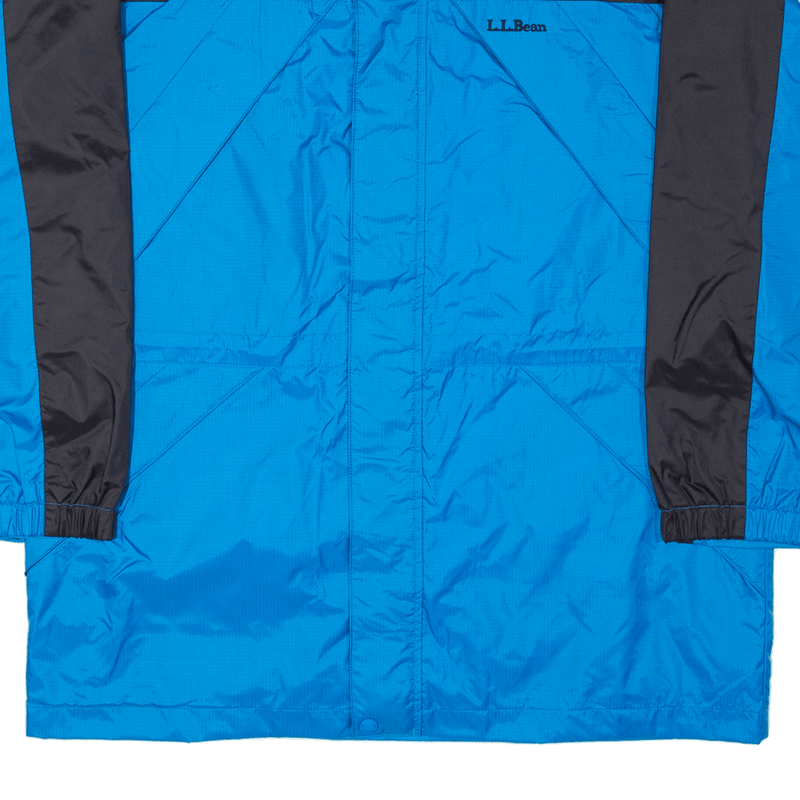 LL BEAN Boys Shell Jacket Blue Hooded L