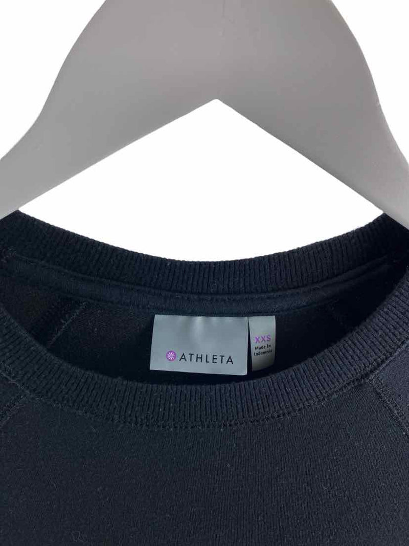 Athleta Women's Serenity Criss Cross Sweatshirt Black Size XXS